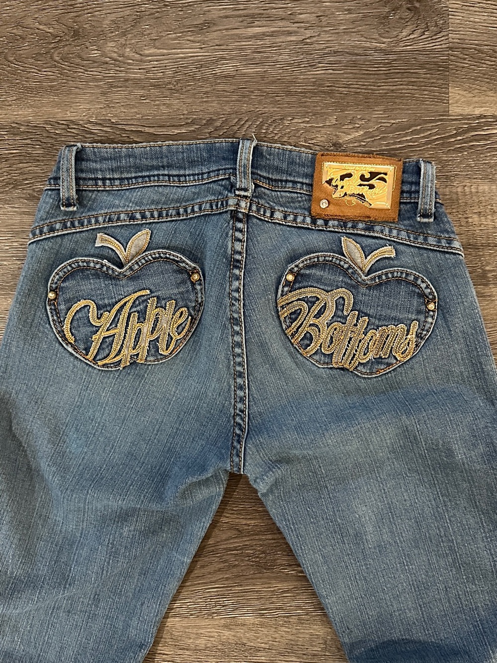 Apple Bottom Jeans Bootcut with Gold Embroidered Back Pockets